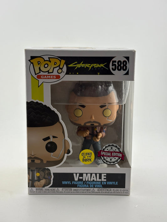 Funko POP! Games Cyberpunk 2077 #588 V-Male Glow Special Edition FRENLY BRICKS - Open 7 Days