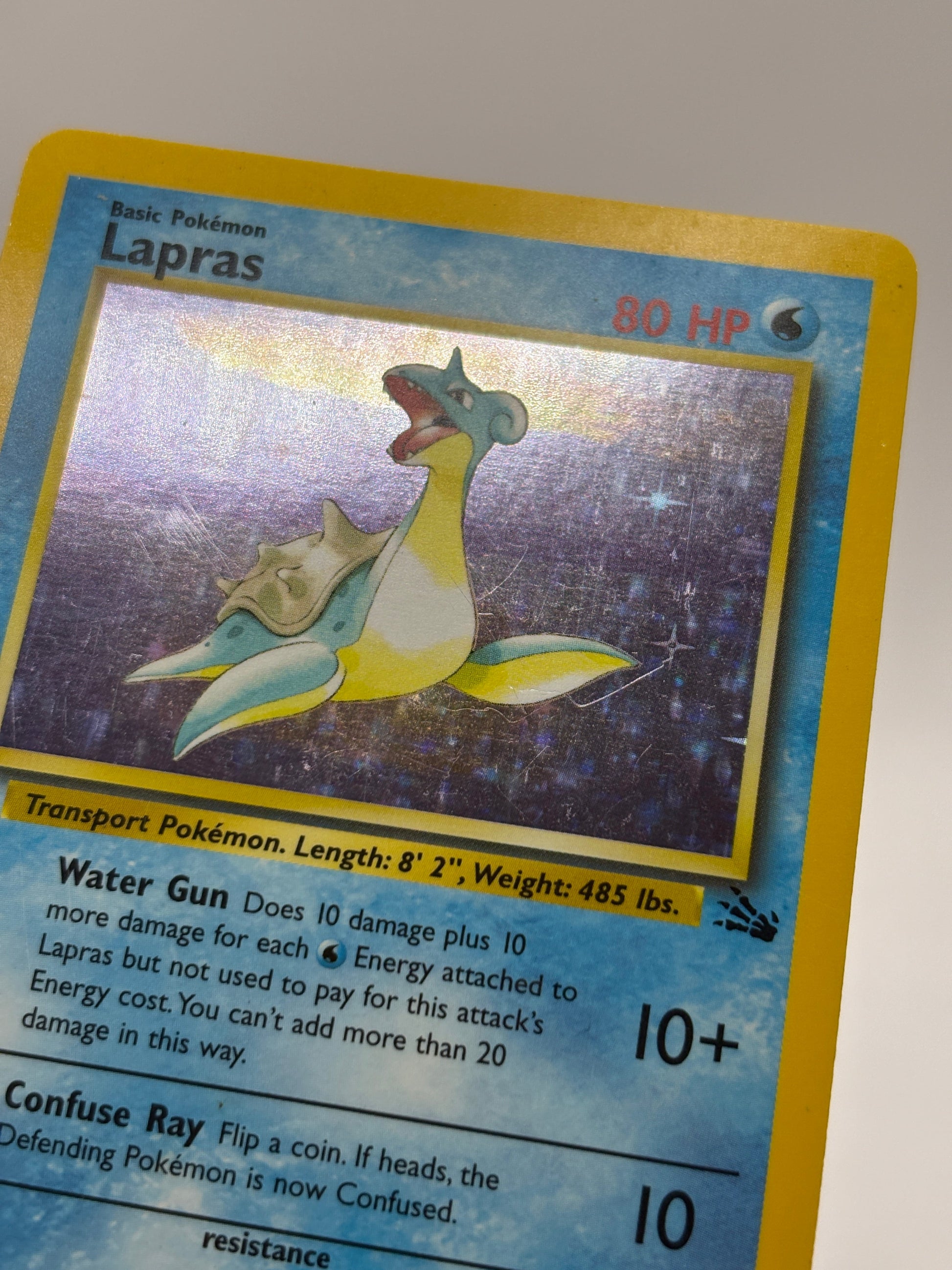 Pokemon TCG WOTC Fossil - Lapras 10/62 Rare Holo Moderately Played FRENLY BRICKS - Open 7 Days