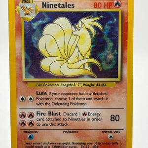 Pokemon TCG WOTC Base Set - Ninetales 12/102 Holo Rare Heavy Play FRENLY BRICKS - Open 7 Days