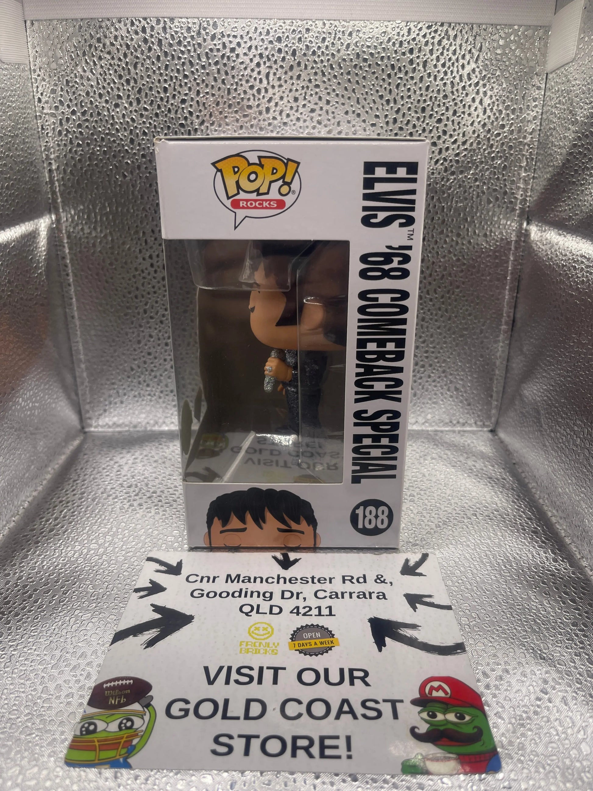 Funko Pop! Rocks Music Elvis Presley '68 Comeback Special #188 Diamond SE FRENLY BRICKS - Open 7 Days