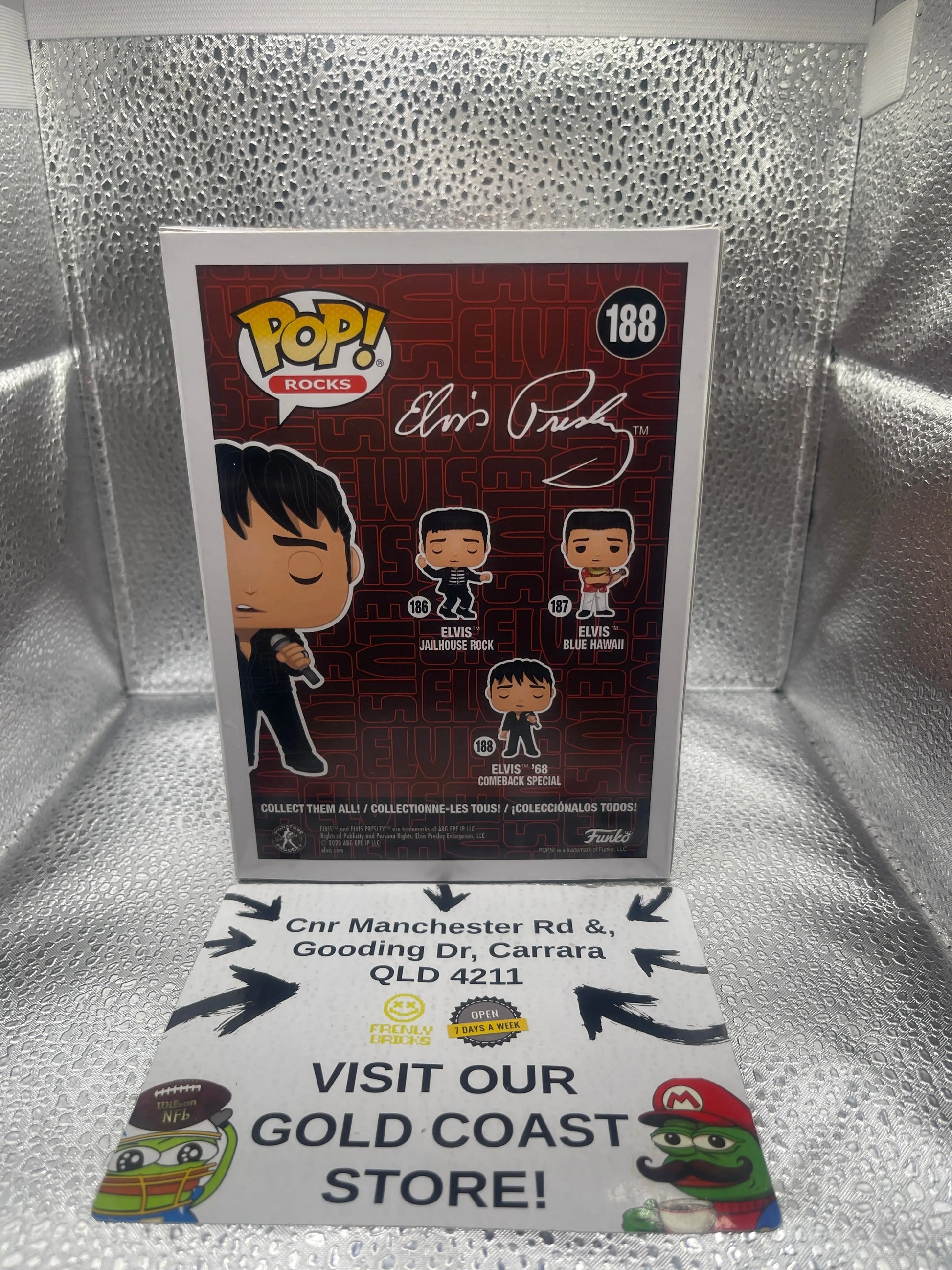 Funko Pop! Rocks Music Elvis Presley '68 Comeback Special #188 Diamond SE FRENLY BRICKS - Open 7 Days