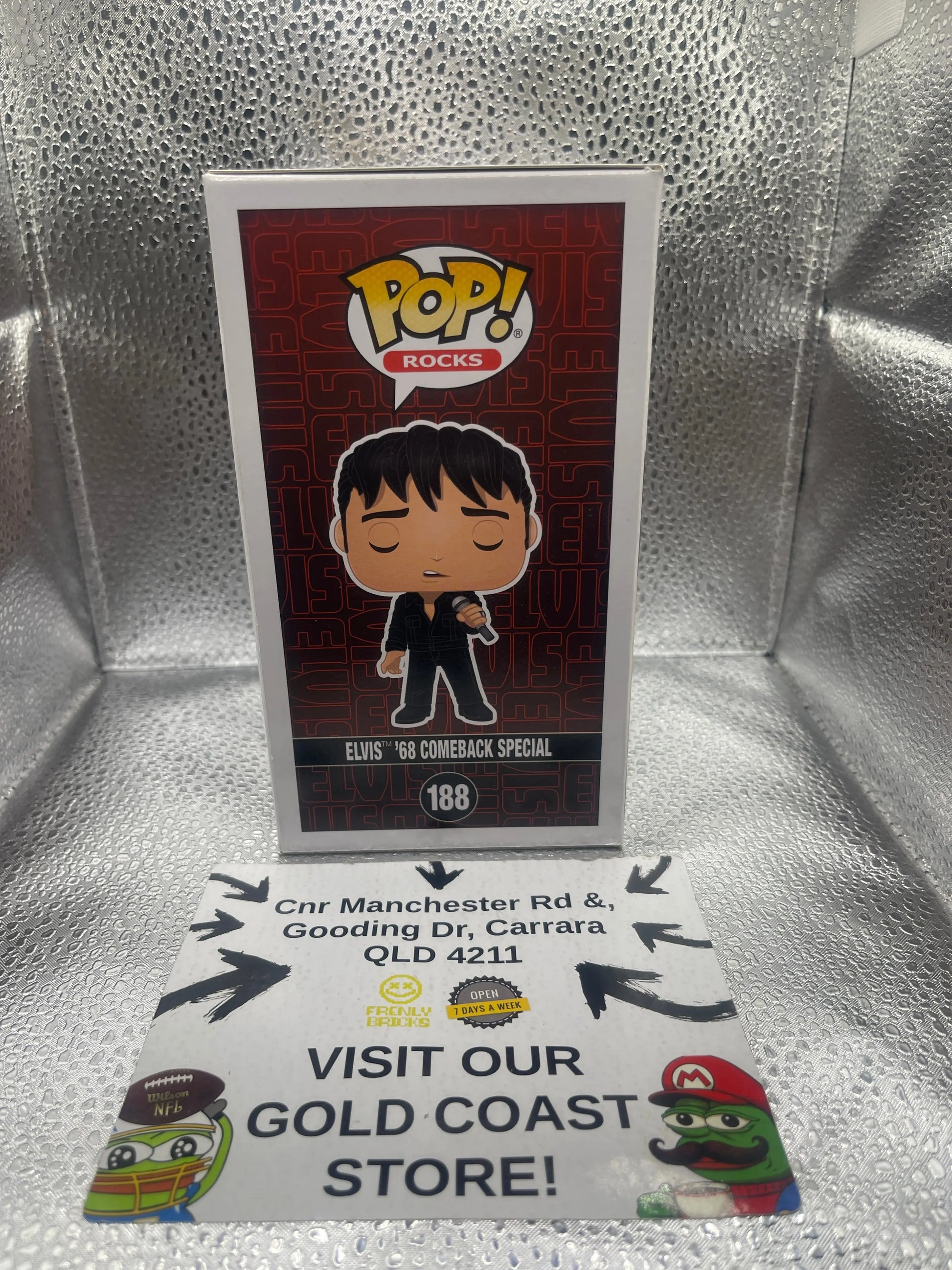 Funko Pop! Rocks Music Elvis Presley '68 Comeback Special #188 Diamond SE FRENLY BRICKS - Open 7 Days