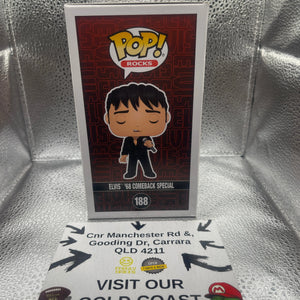 Funko Pop! Rocks Music Elvis Presley '68 Comeback Special #188 Diamond SE FRENLY BRICKS - Open 7 Days