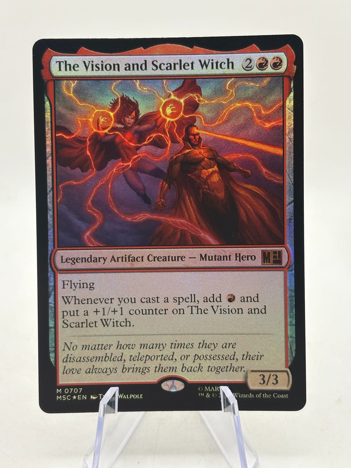Magic The Gathering Marvel - The Vision and Scarlet Witch M 0707 MSC Foil image 1