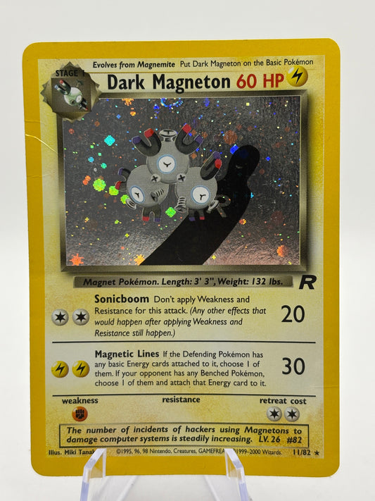 Pokemon TCG WOTC Team Rocket - Dark Magneton 11/82 Holo Rare HP FRENLY BRICKS - Open 7 Days