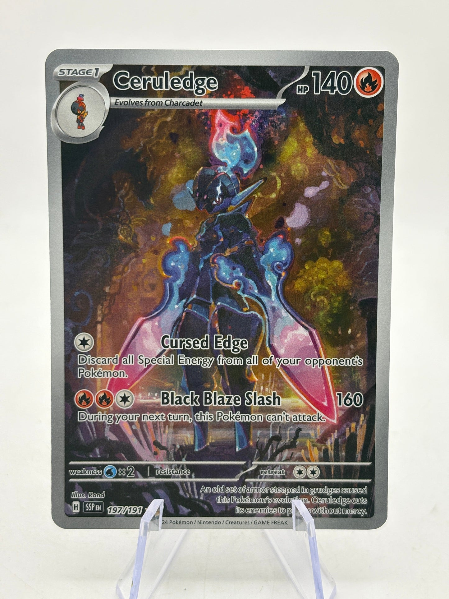 Pokemon TCG Surging Sparks - Ceruledge 197/191 Illustration Rare NM FRENLY BRICKS - Open 7 Days