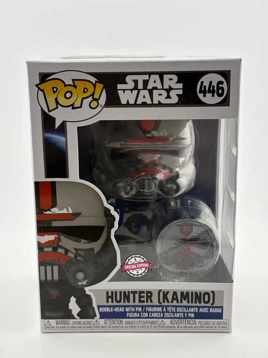 Funko POP! Star Wars #446 Hunter (Kamino) Special Edition Bobble-Head with Pin FRENLY BRICKS - Open 7 Days
