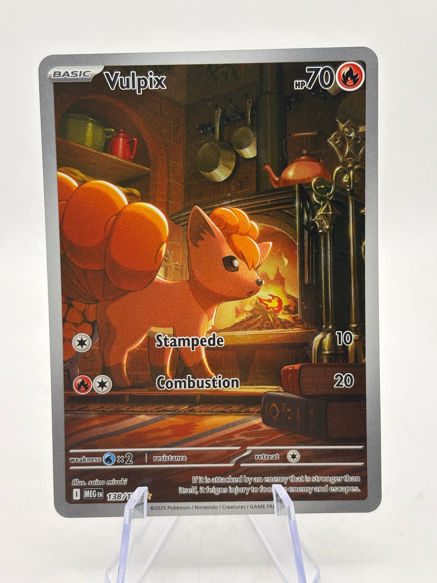 Pokemon TCG Mega Evolution - Vulpix 138/132 Illustration Rare NM FRENLY BRICKS - Open 7 Days