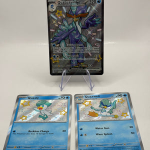 Pokemon TCG SVP Promos - Quaquaval EX 084, Quaxly 082, Quaxwell 083 NM FRENLY BRICKS - Open 7 Days