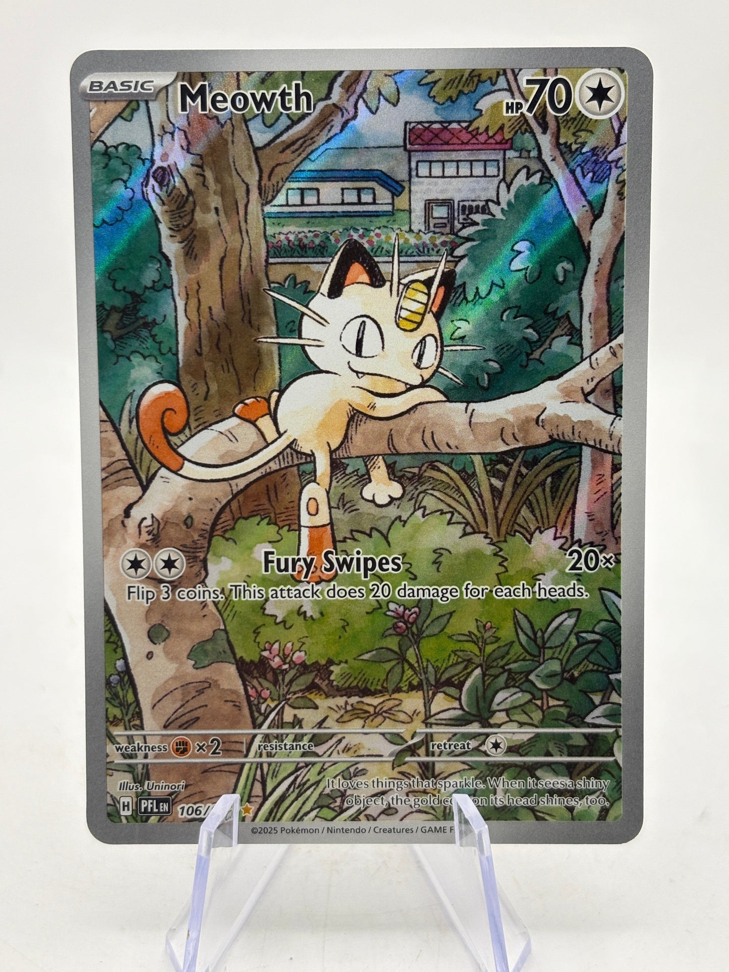 Pokemon TCG Phantasmal Flames - Meowth 106/094 Illustration Rare NM FRENLY BRICKS - Open 7 Days