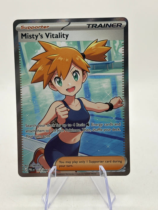 Pokemon TCG Pitch Black - Misty's Vitality 111/084 Full Art NM