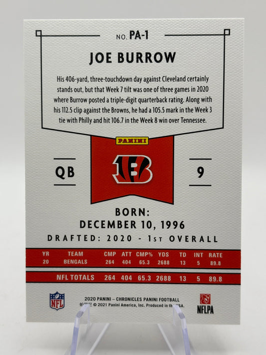 2020 Panini Chronicles Football - Joe Burrow Bronze PA-1 Rookie Card FRENLY BRICKS - Open 7 Days