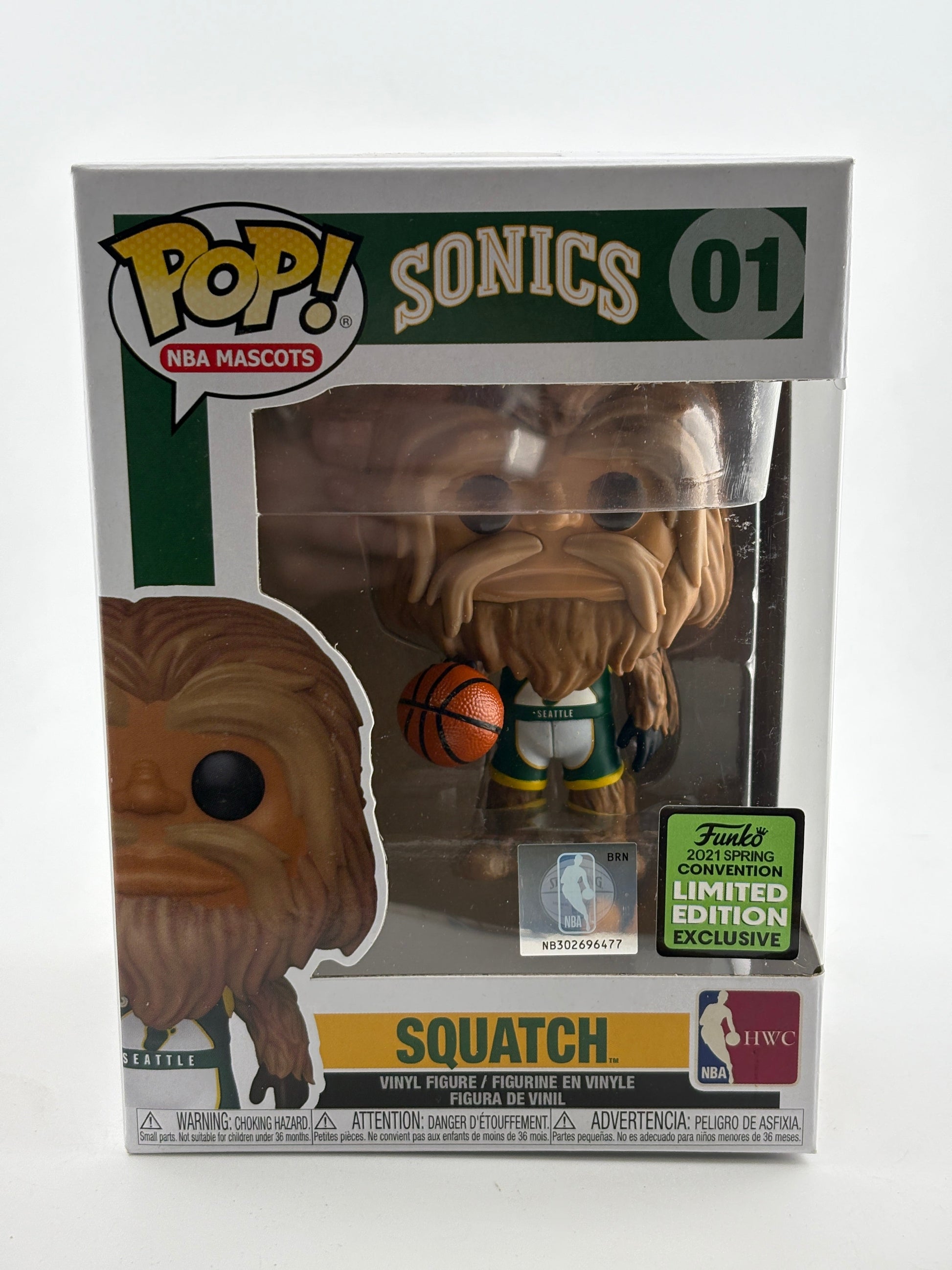 Funko POP! Nba Mascots Sonics #01 Squatch 2021 Spring Con Limited FRENLY BRICKS - Open 7 Days
