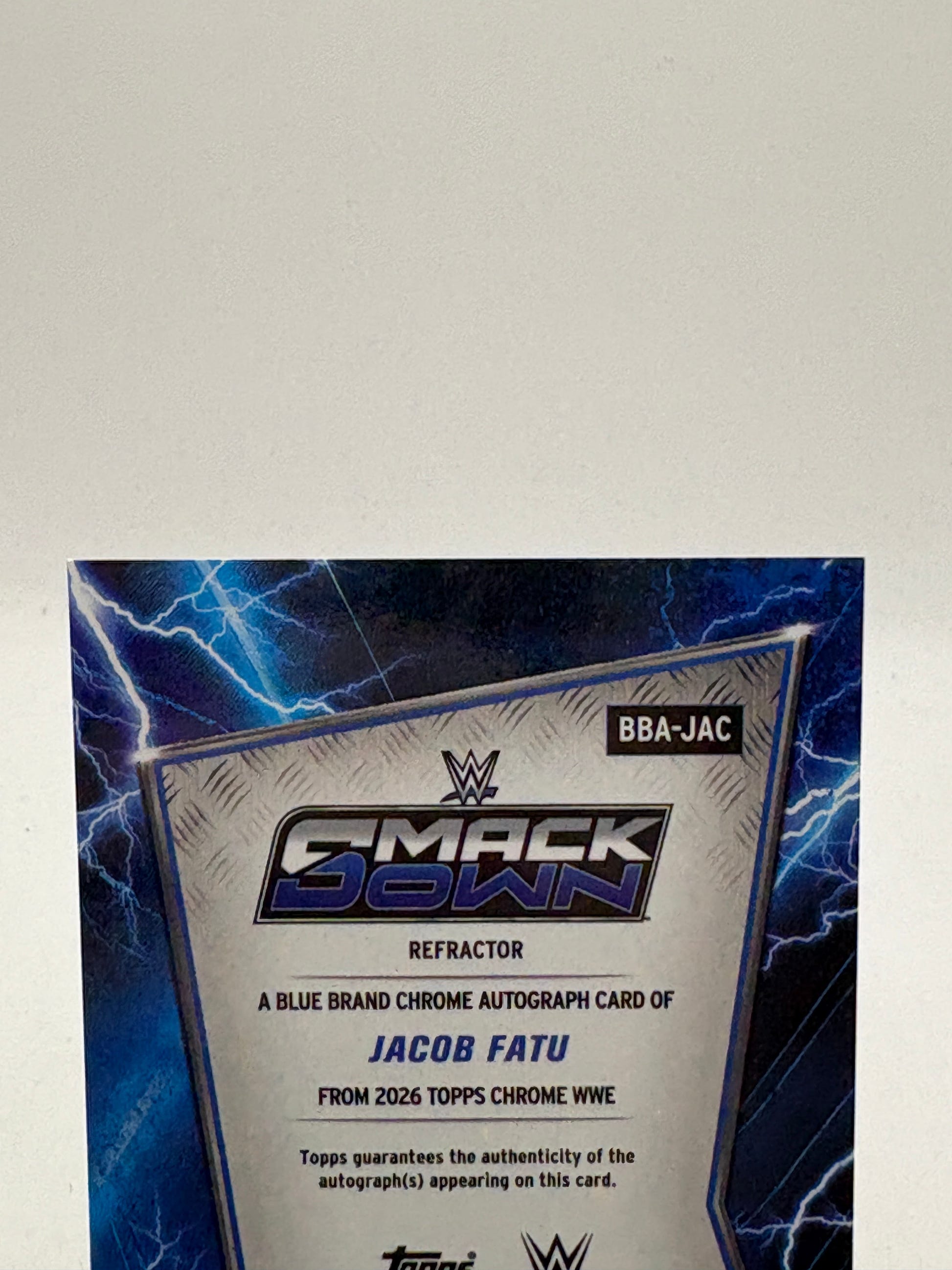 2026 Topps Chrome WWE - BBA-JAC Jacob Fatu Auto Silver, photo 7 image 7