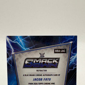 2026 Topps Chrome WWE - BBA-JAC Jacob Fatu Auto Silver FRENLY BRICKS - Open 7 Days