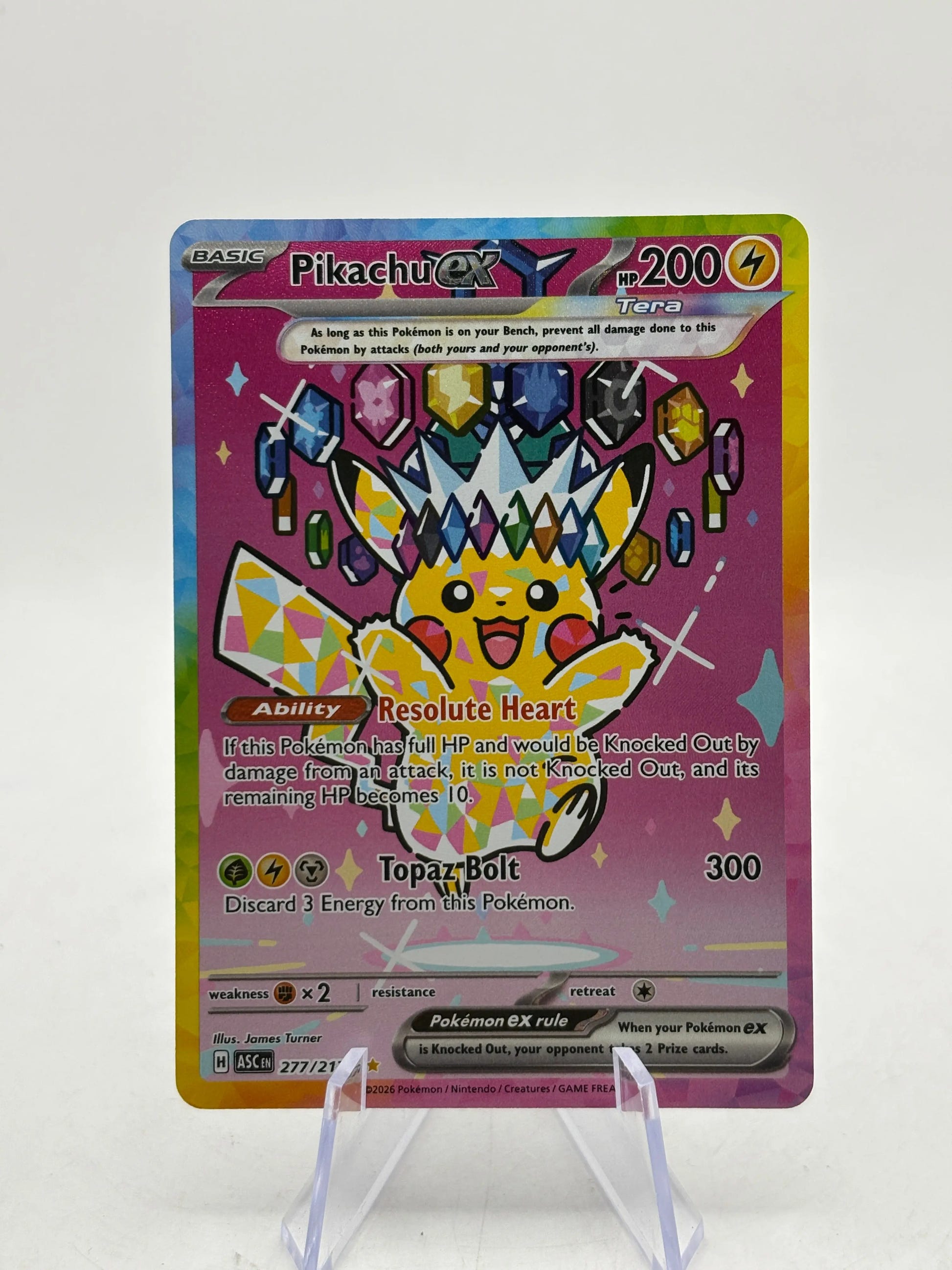 Pokemom TCG Ascended Heroes - Pikachu EX 277/217 Special Illustration Rare NM FRENLY BRICKS - Open 7 Days image 1