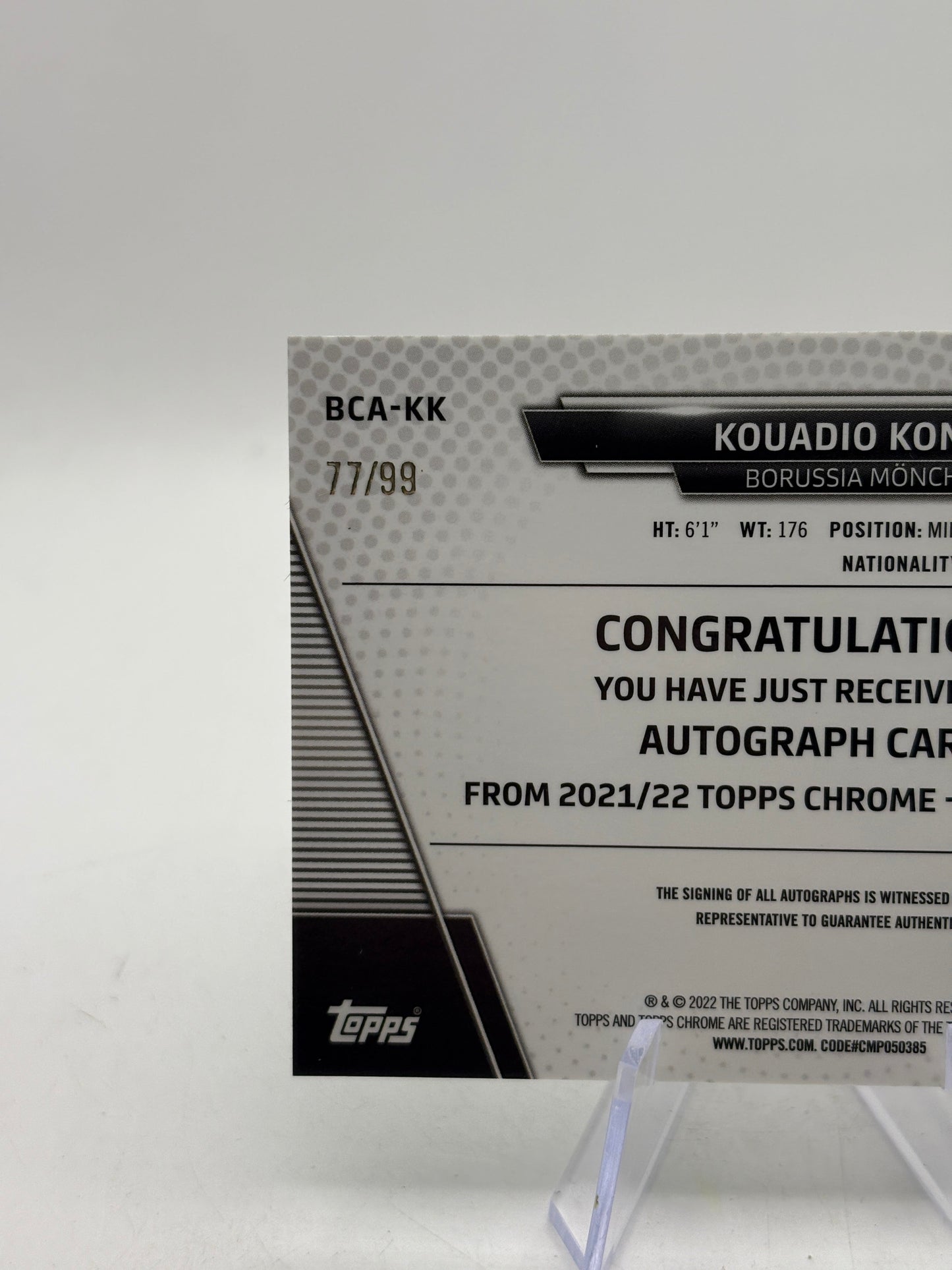 2021-22 Topps Chrome Bundesliga - Chrome Auto Kouadio Kone #BCA-KK Green Ref /99 FRENLY BRICKS - Open 7 Days