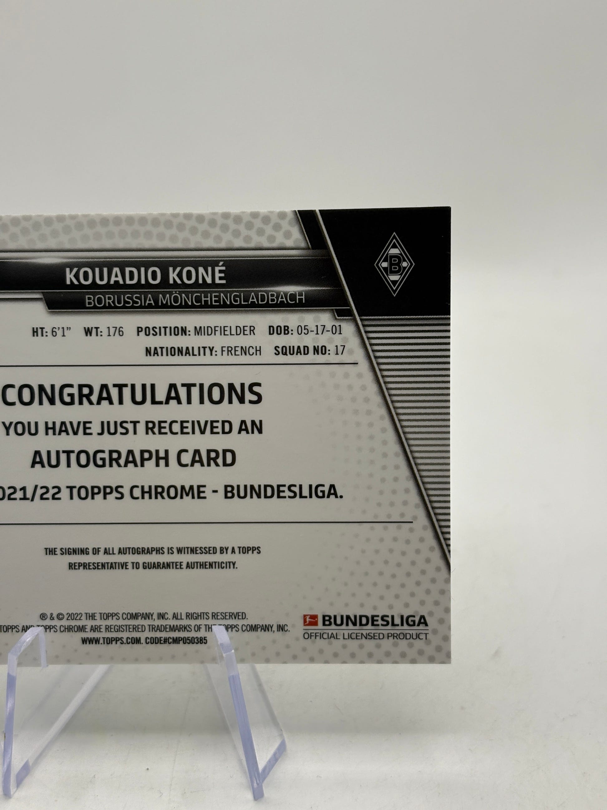 2021-22 Topps Chrome Bundesliga - Chrome Auto Kouadio Kone #BCA-KK Green Ref /99 FRENLY BRICKS - Open 7 Days image 8