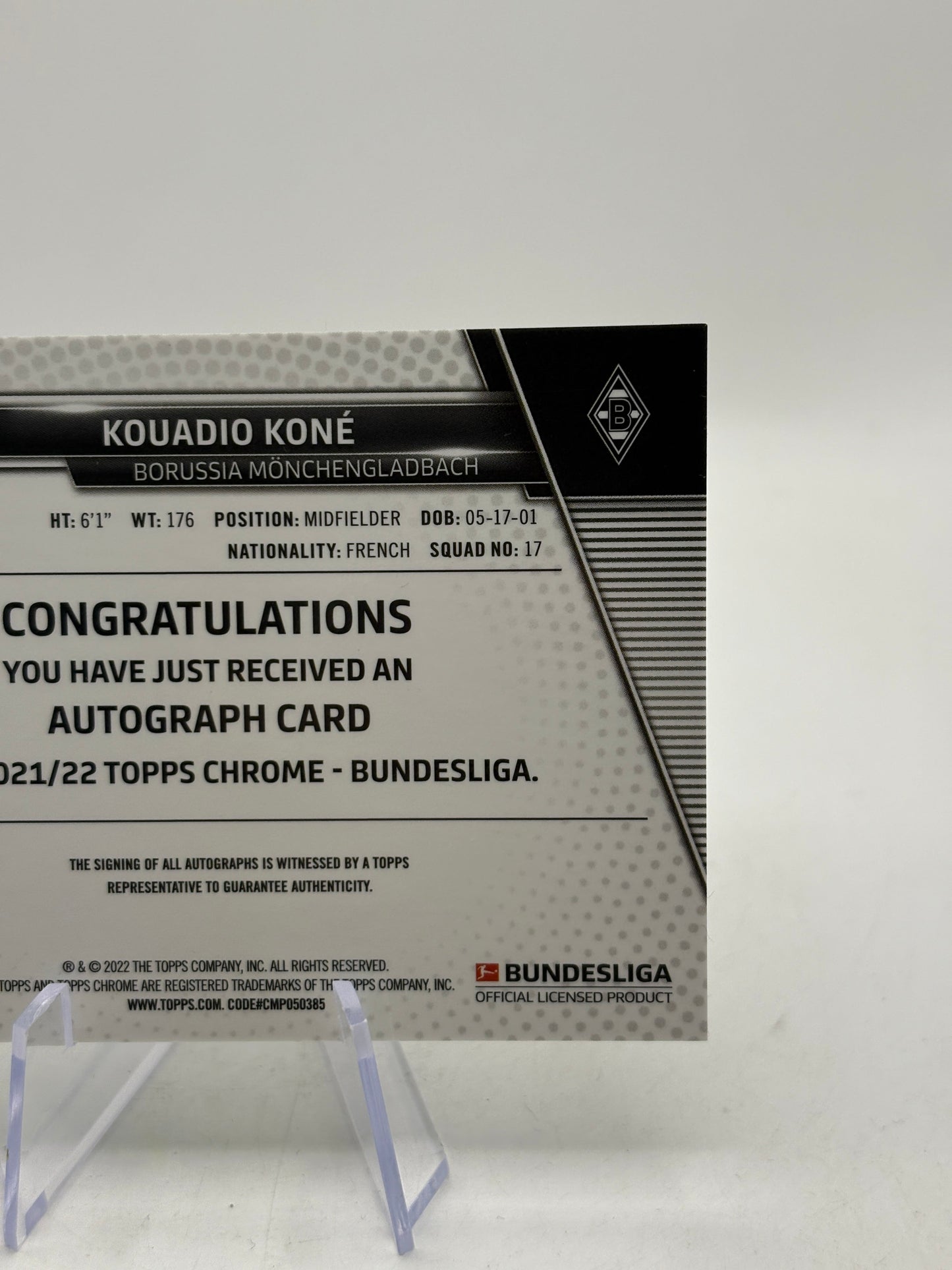 2021-22 Topps Chrome Bundesliga - Chrome Auto Kouadio Kone #BCA-KK Green Ref /99 FRENLY BRICKS - Open 7 Days