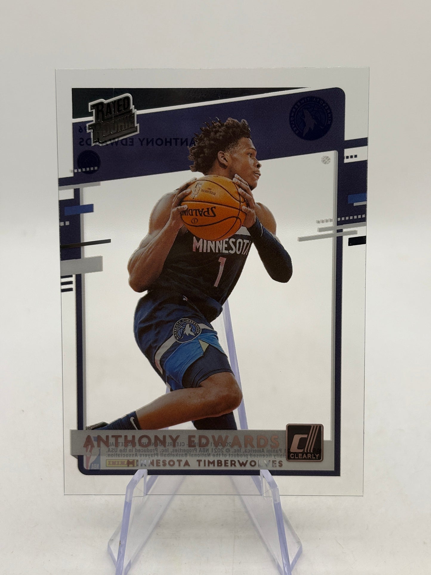 2020-21 Clearly Donruss Rated Rookie Anthony Edwards #96 - RC Timberwolves FRENLY BRICKS - Open 7 Days