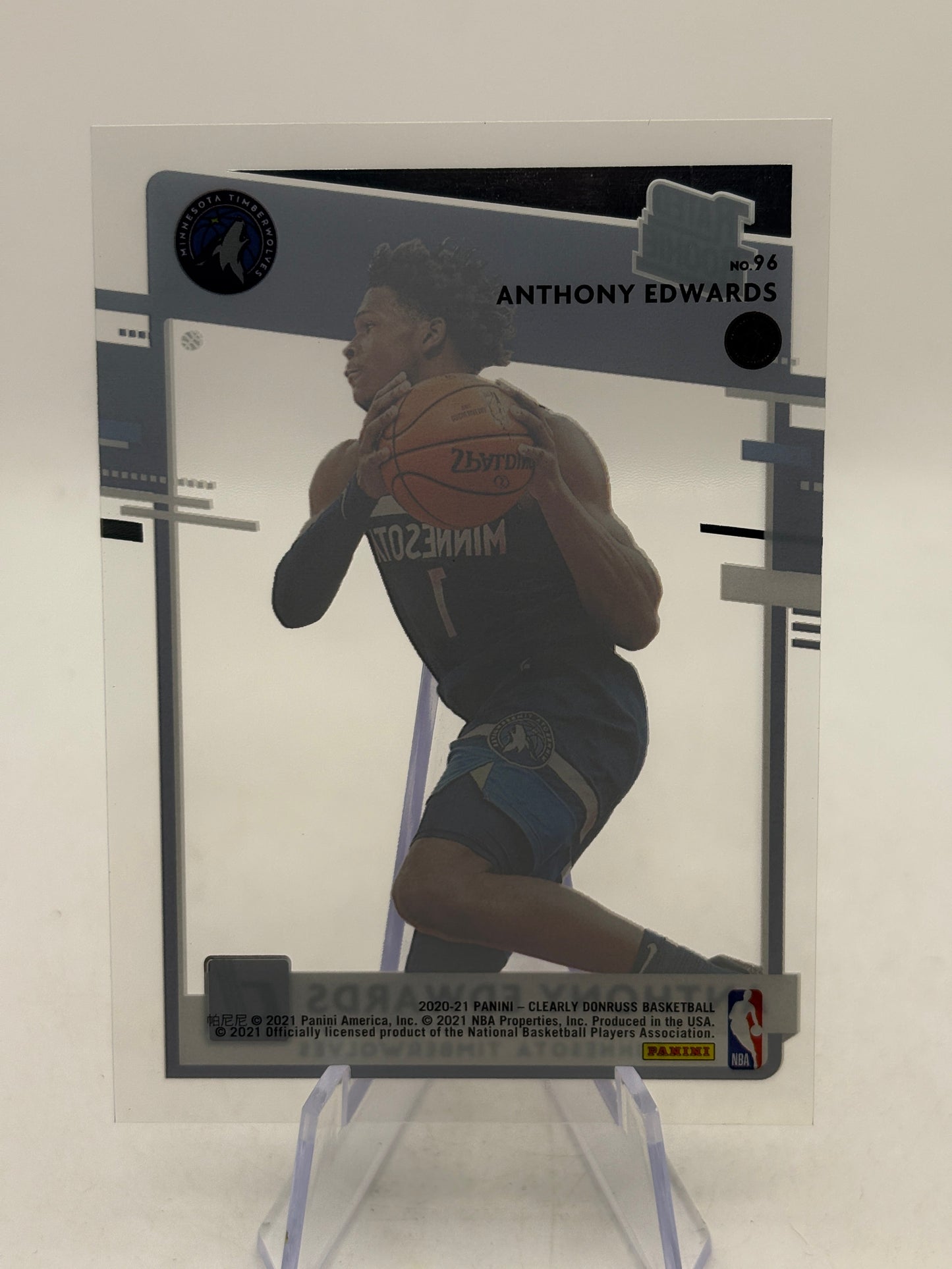 2020-21 Clearly Donruss Rated Rookie Anthony Edwards #96 - RC Timberwolves FRENLY BRICKS - Open 7 Days