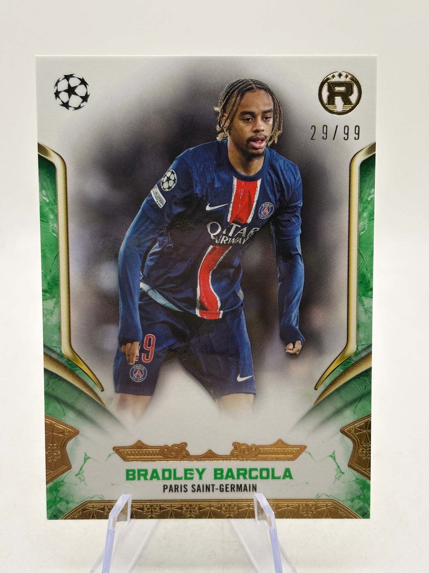 2025 Topps Reverence Champions League - Bradley Barcola #25 /99 FRENLY BRICKS - Open 7 Days