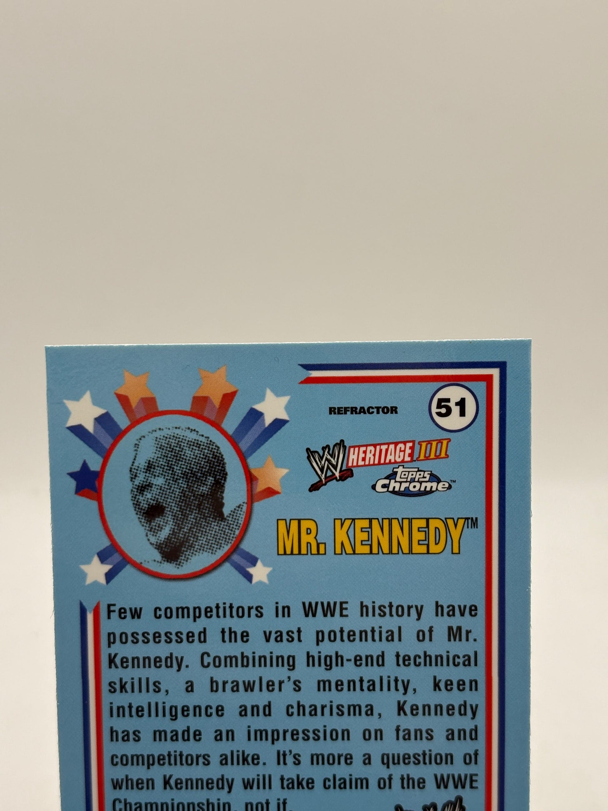 Topps Chrome WWE Heritage 2008 #51 Mr. Kennedy Silver Refractor, photo 3 image 3