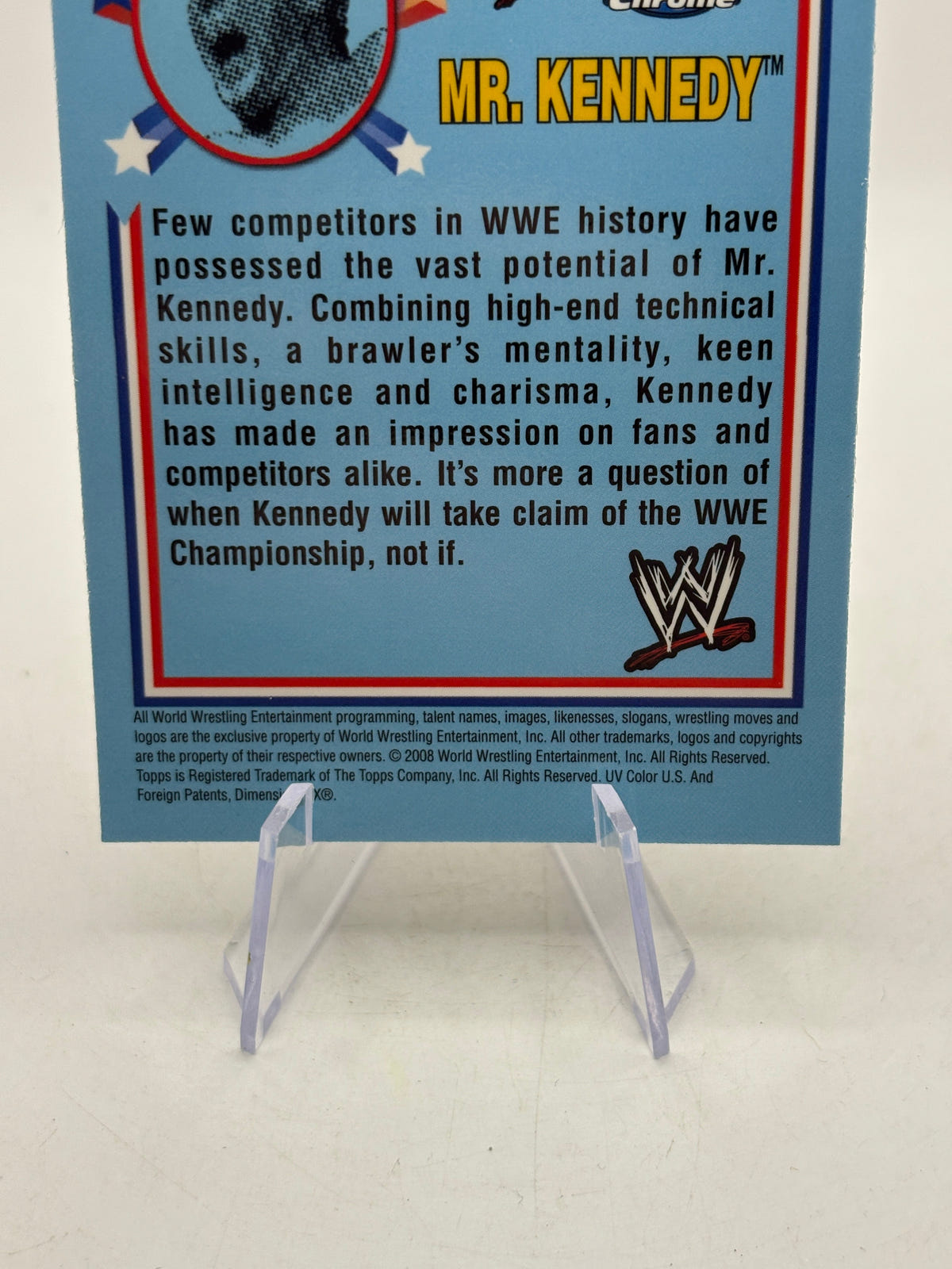 Topps Chrome WWE Heritage 2008 #51 Mr. Kennedy Silver Refractor, photo 4 image 4