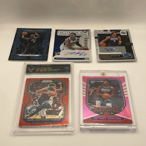 NBA Auto & Graded Minnesota Timberwolves Sports card lot,bundle - Karl-Anthony Towns + more (lot#48) FRENLY BRICKS - Open 7 Days