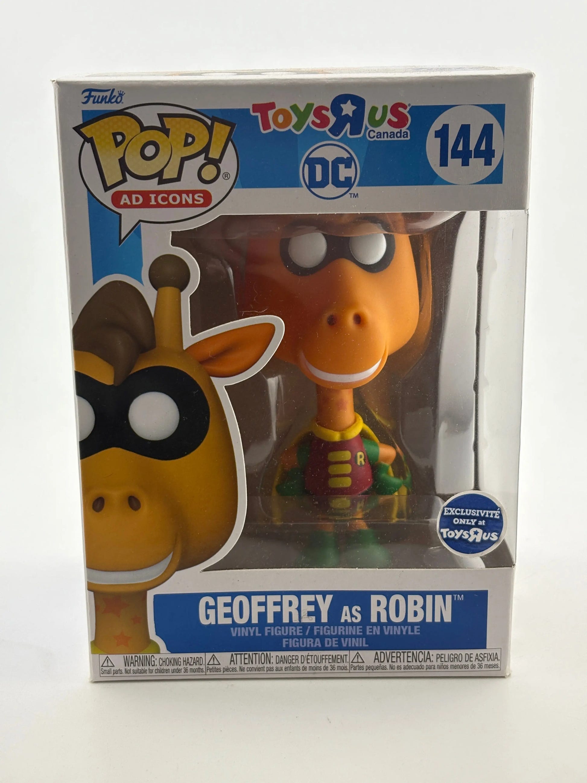 Funko POP! Ad Icons Toys R Us x DC #144 Geoffrey as Robin Canada Exclusive FRENLY BRICKS - Open 7 Days image 1