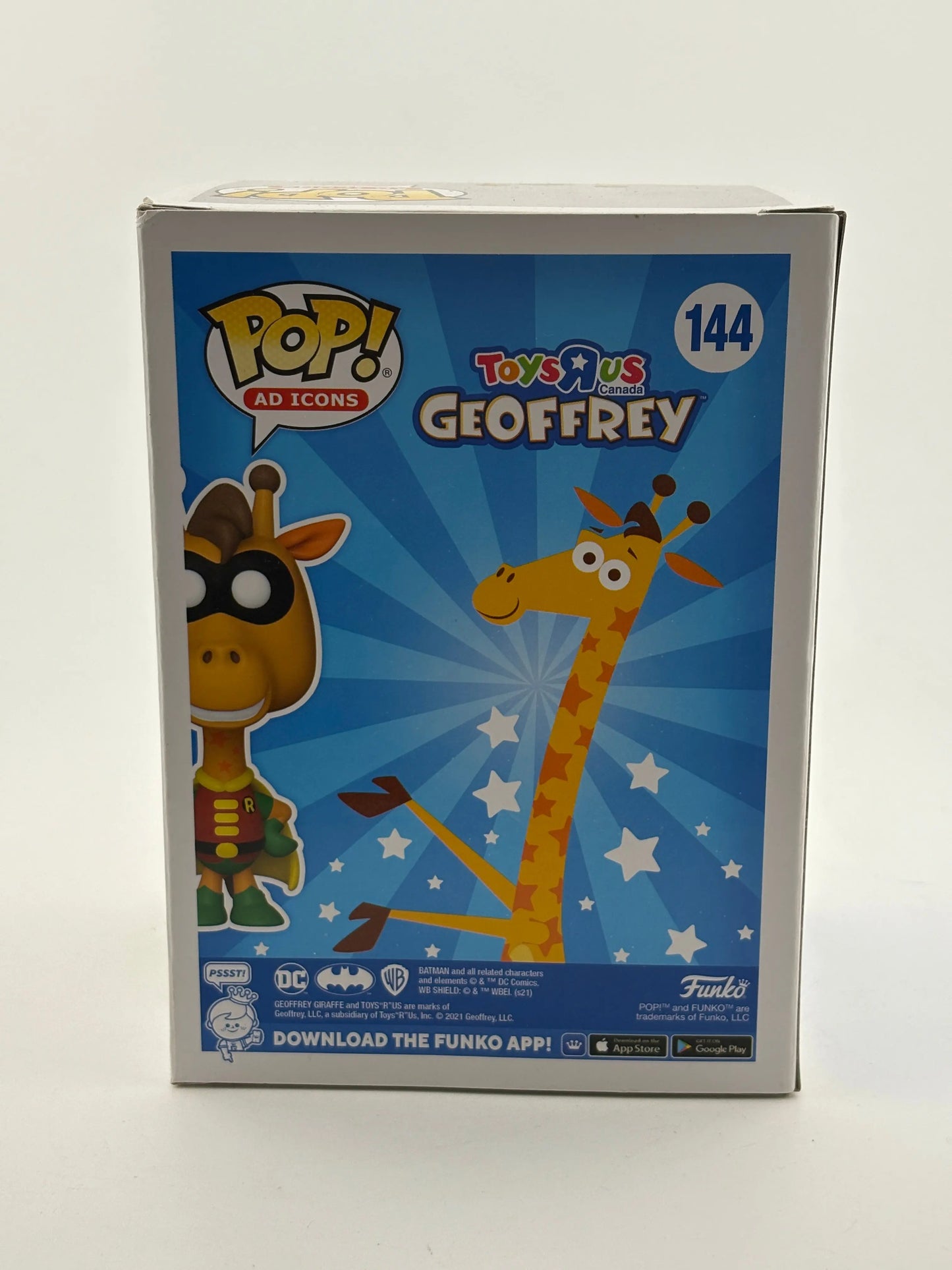 Funko POP! Ad Icons Toys R Us x DC #144 Geoffrey as Robin Canada Exclusive FRENLY BRICKS - Open 7 Days