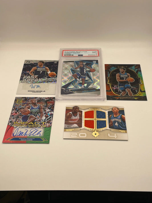 NBA Auto & Graded Minnesota Timberwolves Sports card lot,bundle - Jarret Culver  + more (lot#51) FRENLY BRICKS - Open 7 Days
