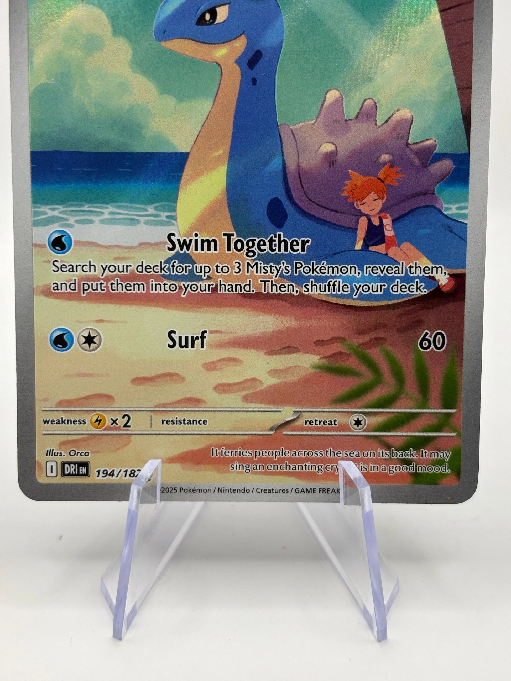 Pokemon TCG Destined Rivals - Mistys Lapras #194/182 Art Rare NM FRENLY BRICKS - Open 7 Days