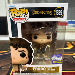 Funko Pop! Movies: LOTR - Frodo w the Ring *SDCC 2023 Exclusive* 1389 FRENLY BRICKS - Open 7 Days