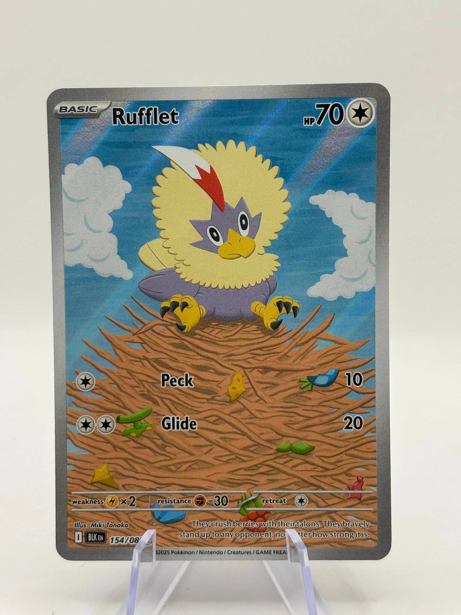 Pokemon TCG Black Bolt - Rufflet #154/086 Art Rare NM FRENLY BRICKS - Open 7 Days