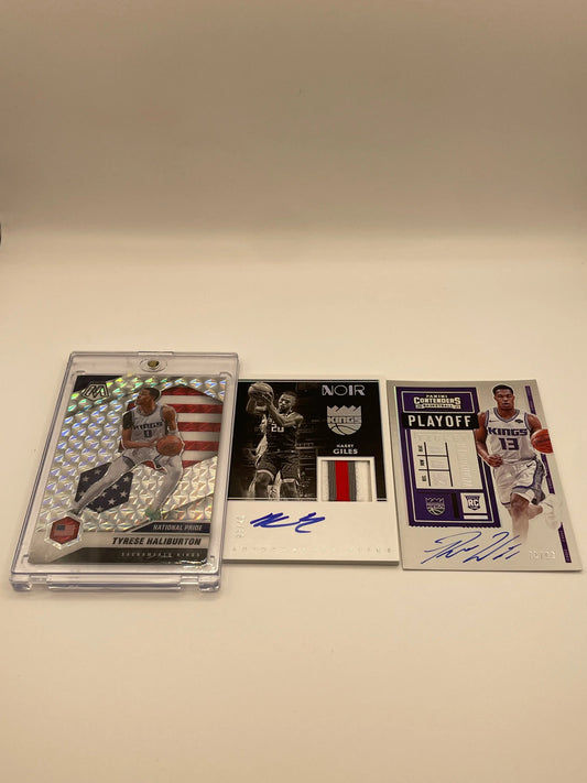 NBA Auto & Patch Sacramento Kings Sports card lot,bundle - Tyrese Haliburton + more (lot#53) FRENLY BRICKS - Open 7 Days
