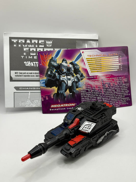 2008 Botcon Transformers Shattered Glass Megatron Tank Loose with Card FRENLY BRICKS - Open 7 Days