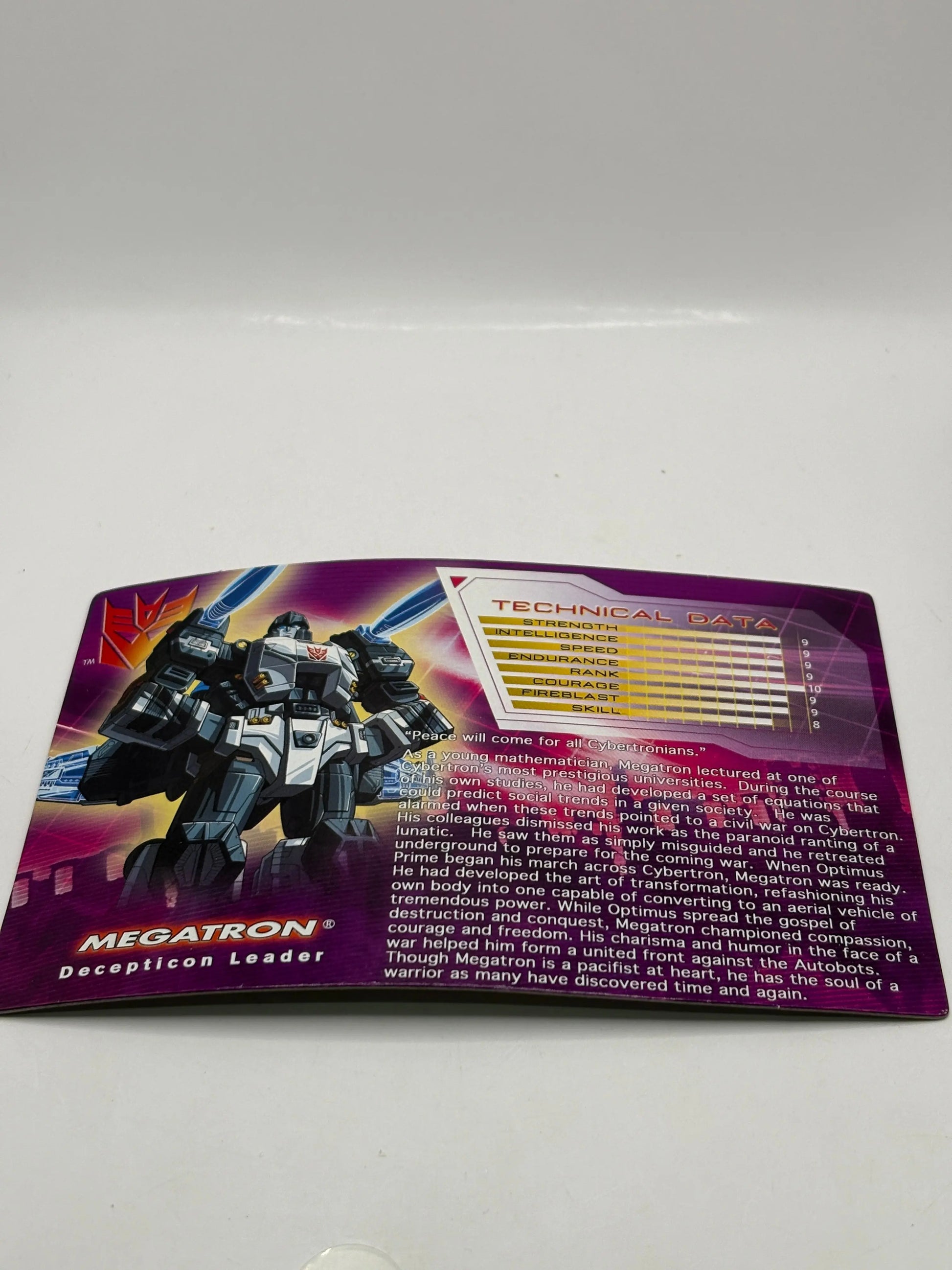 2008 Botcon Transformers Shattered Glass Megatron Tank Loose with Card FRENLY BRICKS - Open 7 Days