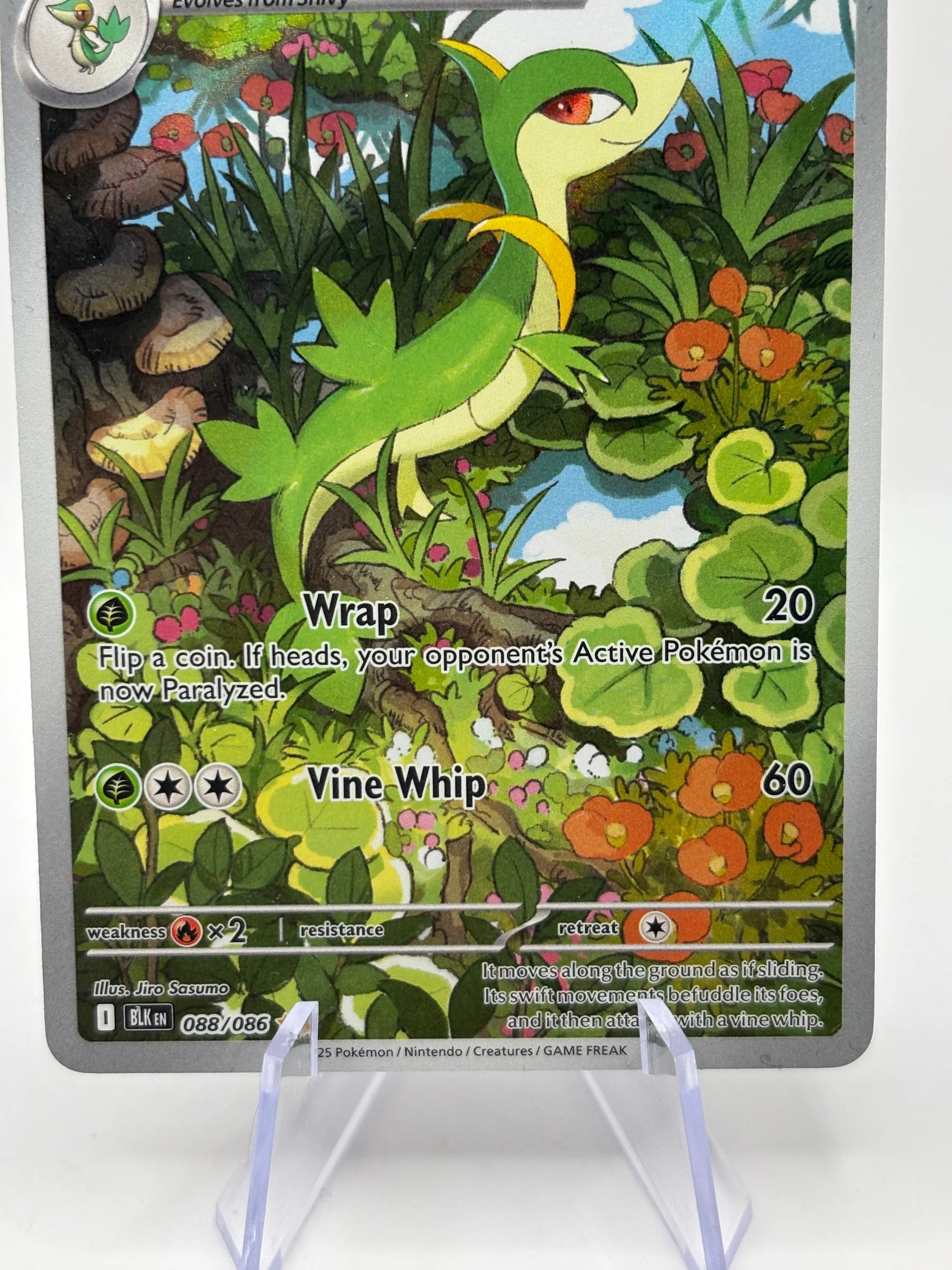 Pokemon TCG Black Bolt - Servine 088/086 Art Rare LP FRENLY BRICKS - Open 7 Days