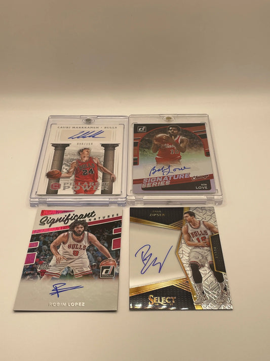 NBA Auto Chicago Bulls  card lot,bundle - Robin Lopez + more (lot#55) FRENLY BRICKS - Open 7 Days