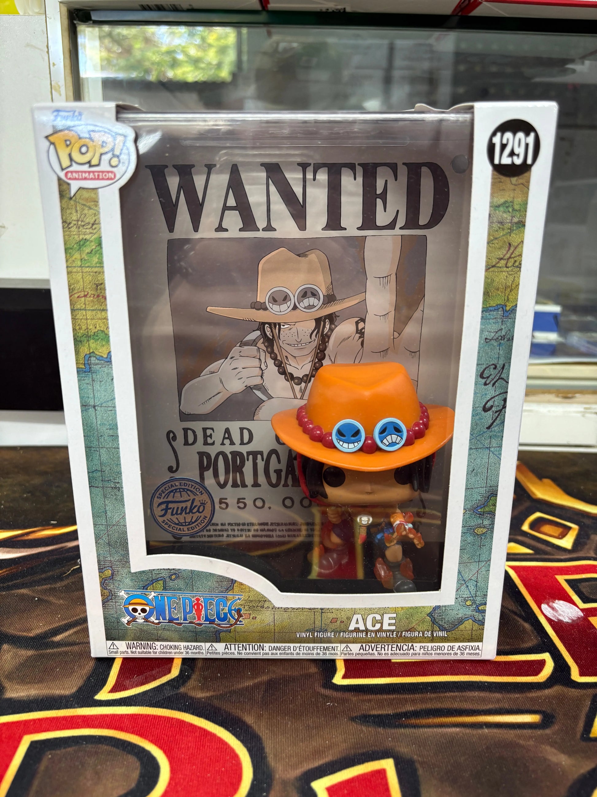 Funko Pop! One Piece Portgas D. Ace with Wanted Poster #1291 Special Edition FRENLY BRICKS - Open 7 Days