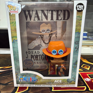 Funko Pop! One Piece Portgas D. Ace with Wanted Poster #1291 Special Edition FRENLY BRICKS - Open 7 Days