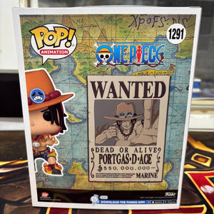 Funko Pop! One Piece Portgas D. Ace with Wanted Poster #1291 Special Edition FRENLY BRICKS - Open 7 Days