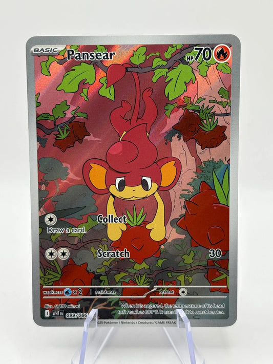Pokemon TCG White Flare - Pansear #099/086 Art Rare FRENLY BRICKS - Open 7 Days
