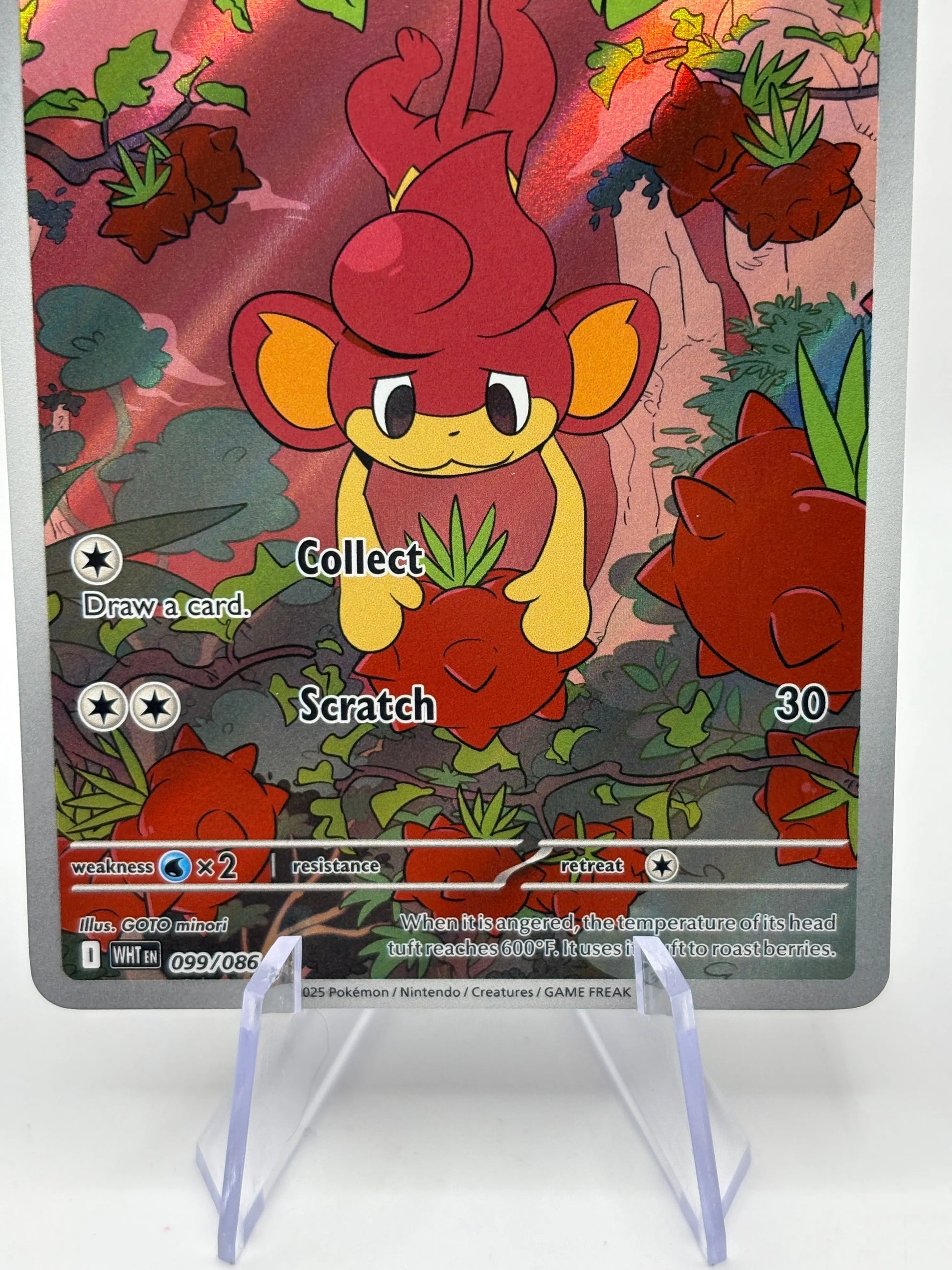 Pokemon TCG White Flare - Pansear #099/086 Art Rare FRENLY BRICKS - Open 7 Days