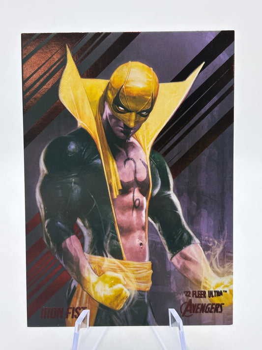 2022 Marvel Fleer Ultra Avengers #33 Iron Fist Red Foil 106/141 Numbered FRENLY BRICKS - Open 7 Days