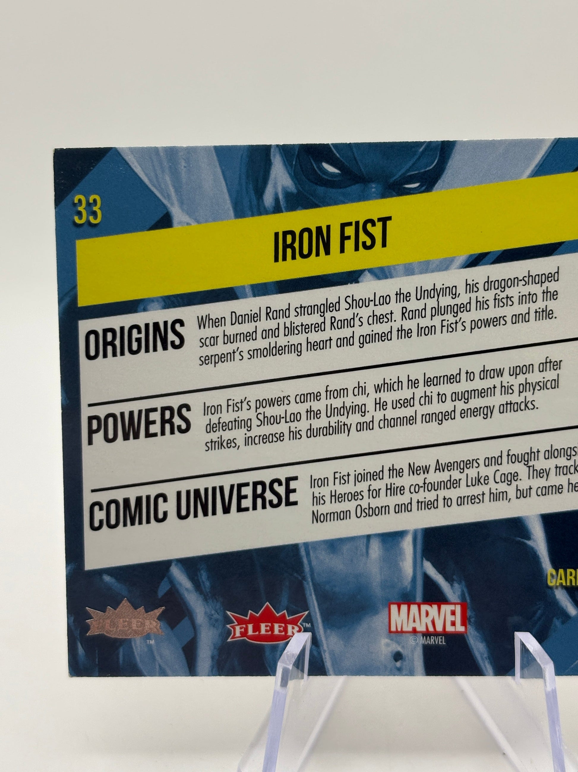 2022 Marvel Fleer Ultra Avengers #33 Iron Fist Red Foil 106/141 Numbered FRENLY BRICKS - Open 7 Days