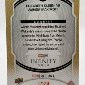 2022 Upper Deck Marvel Allure Sunrise Elizabeth Olsen As Wanda Maximoff #81 FRENLY BRICKS - Open 7 Days
