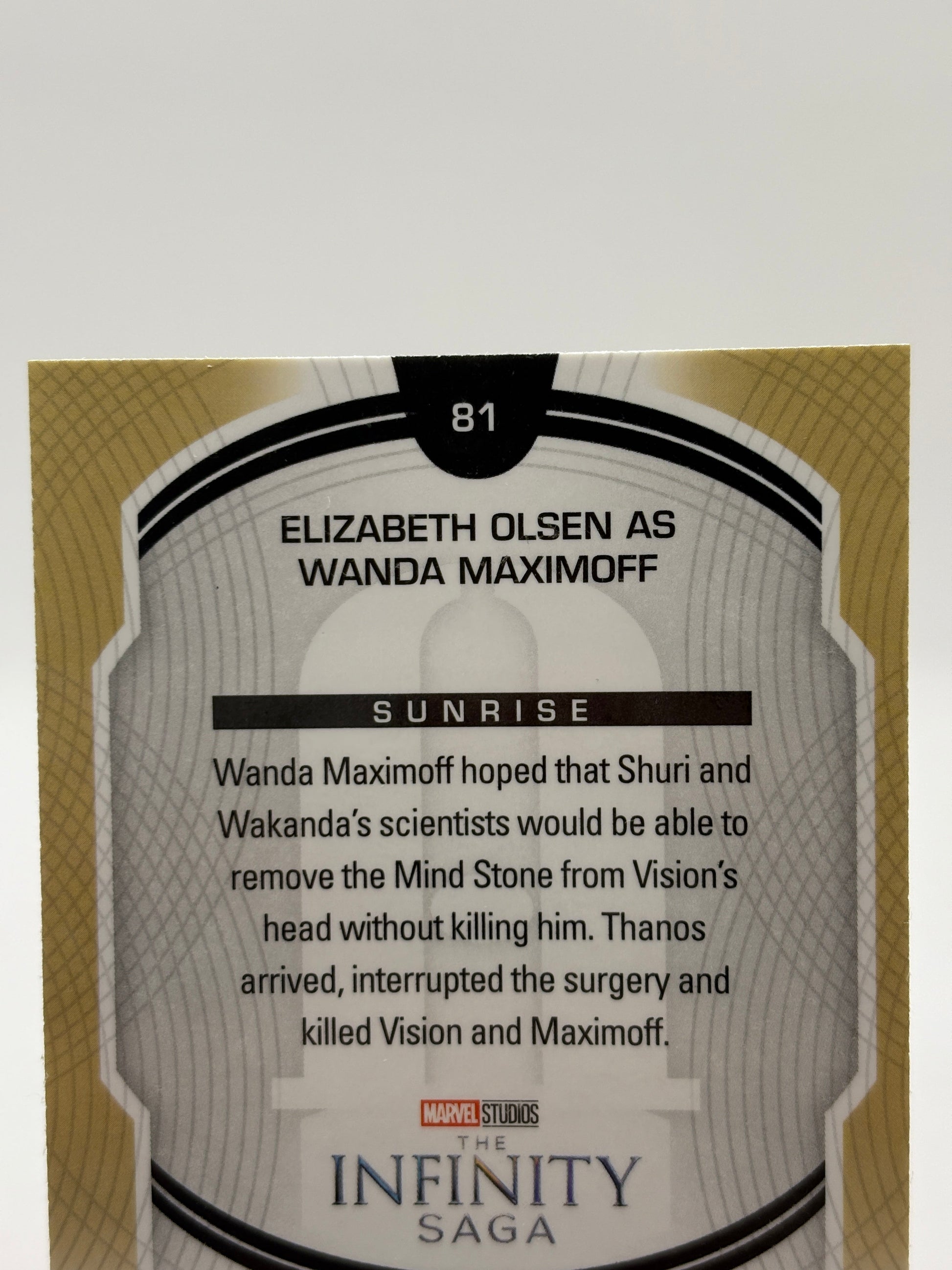 2022 Upper Deck Marvel Allure Sunrise Elizabeth Olsen As Wanda Maximoff #81 FRENLY BRICKS - Open 7 Days