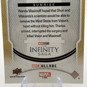 2022 Upper Deck Marvel Allure Sunrise Elizabeth Olsen As Wanda Maximoff #81 FRENLY BRICKS - Open 7 Days